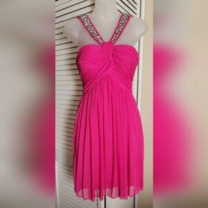 Elegant Pink Sleeveless Partyl Dress